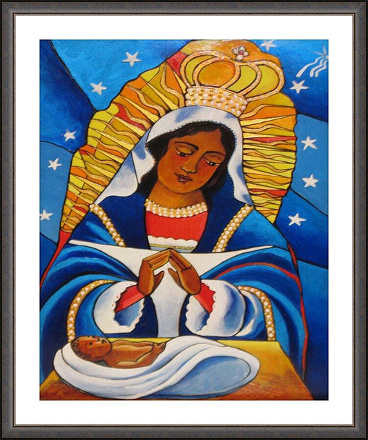 Wall Frame Espresso, Matted - Our Lady of Altagracia by M. McGrath