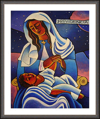 Wall Frame Espresso - Our Lady of the Divine Providence by M. McGrath