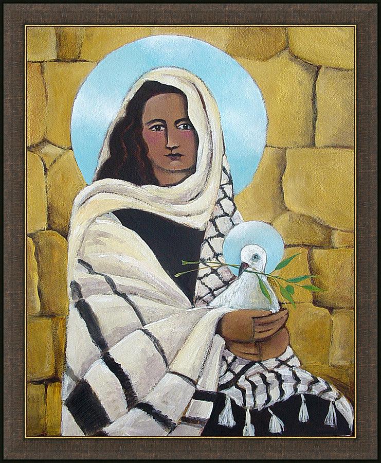 Wall Frame Espresso - Mary, Our Lady of Peace by M. McGrath