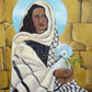 Wall Frame Espresso, Matted - Mary, Our Lady of Peace by M. McGrath
