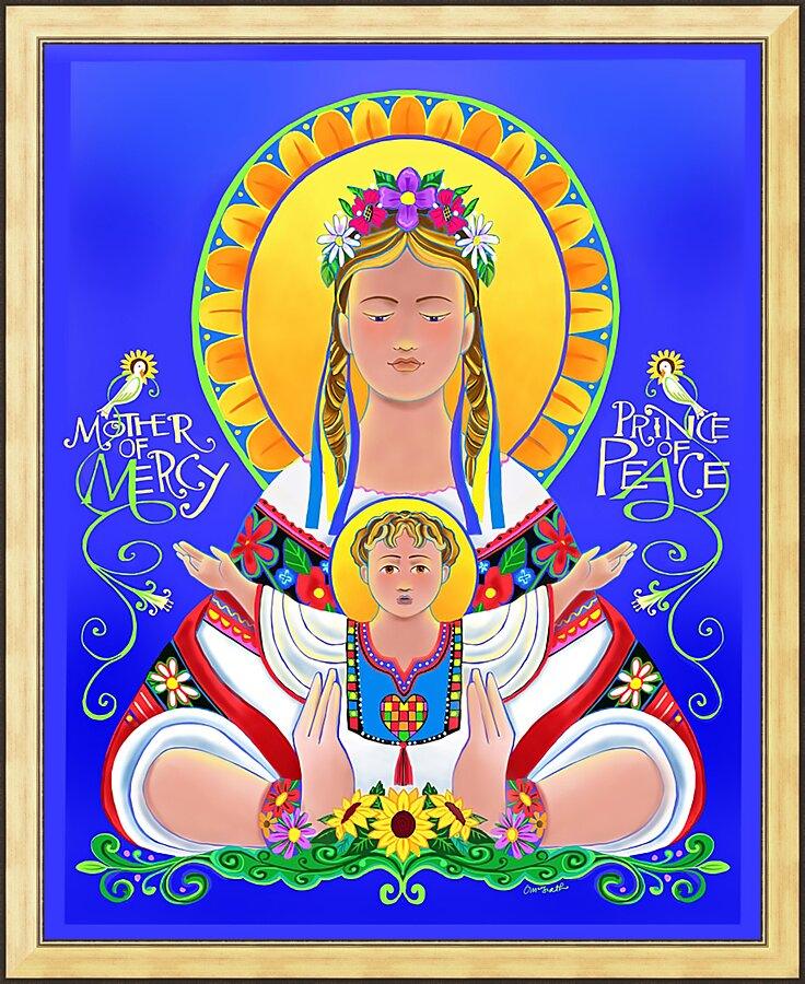 Wall Frame Gold - Our Lady of the Ukraine by M. McGrath