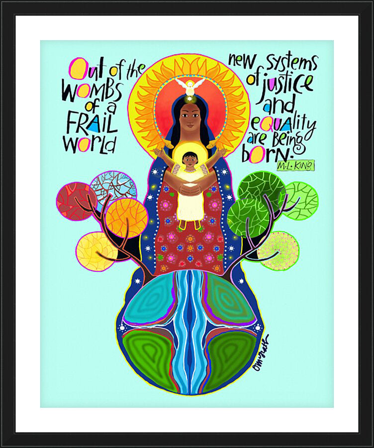 Wall Frame Black, Matted - Out of the Wombs by M. McGrath