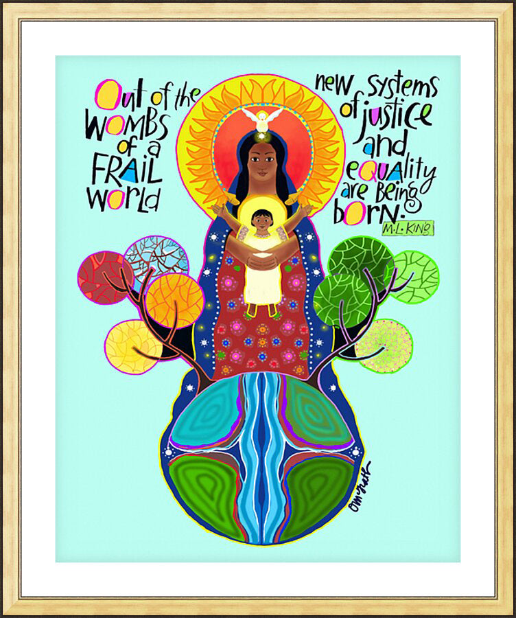 Wall Frame Gold, Matted - Out of the Wombs by M. McGrath