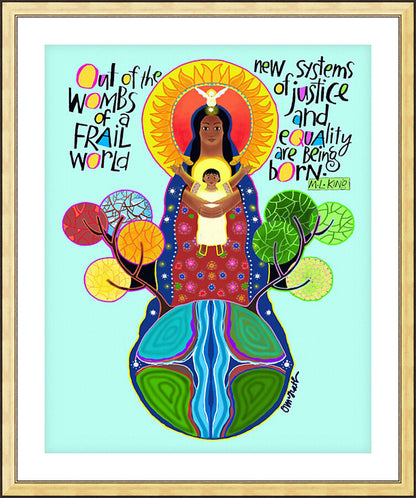 Wall Frame Gold, Matted - Out of the Wombs by M. McGrath