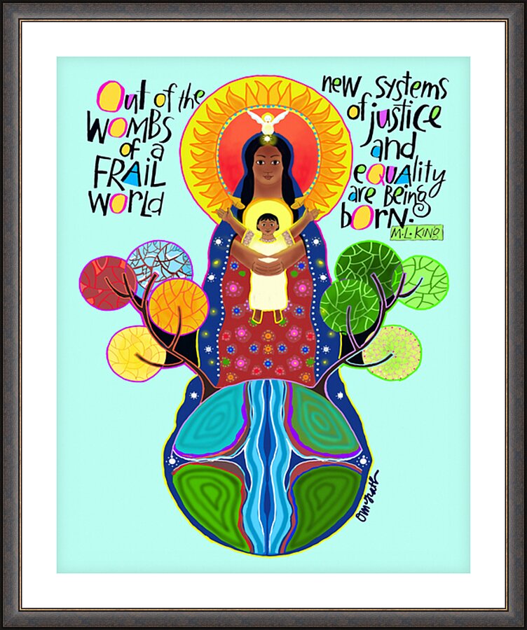 Wall Frame Espresso, Matted - Out of the Wombs by M. McGrath