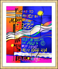 Wall Frame Gold - Open Your Eyes to New Ideas by M. McGrath