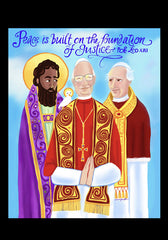 Holy Card - Peace is Built of the Foundation of Justice by M. McGrath