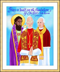 Wall Frame Gold - Peace is Built of the Foundation of Justice by M. McGrath