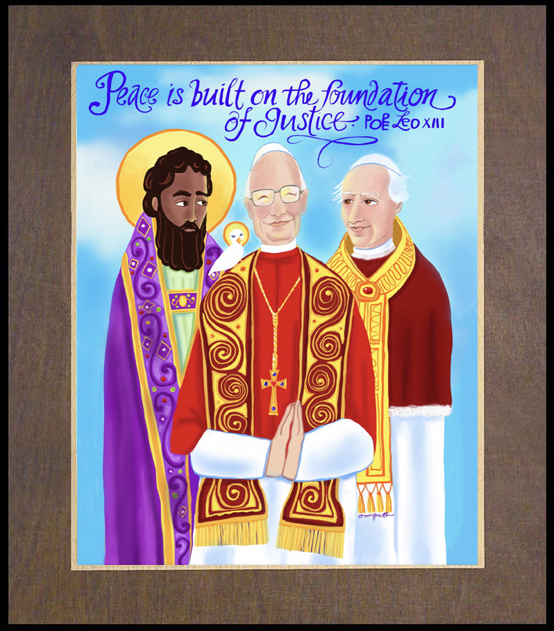 Peace is Built of the Foundation of Justice - Wood Plaque Premium
