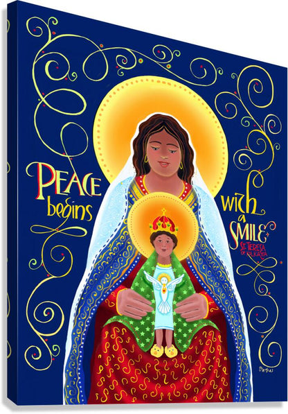 Peace Begins With A Smile - Canvas Print