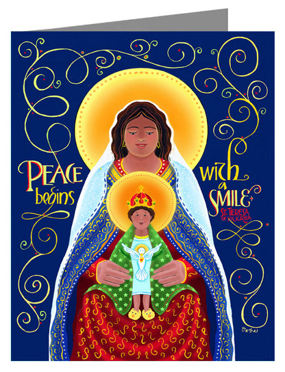 Peace Begins With A Smile - Note Card 