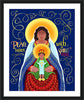 Wall Frame Black, Matted - Peace Begins With A Smile by M. McGrath