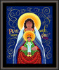 Wall Frame Espresso - Peace Begins With A Smile by M. McGrath