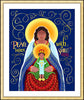 Wall Frame Gold, Matted - Peace Begins With A Smile by M. McGrath
