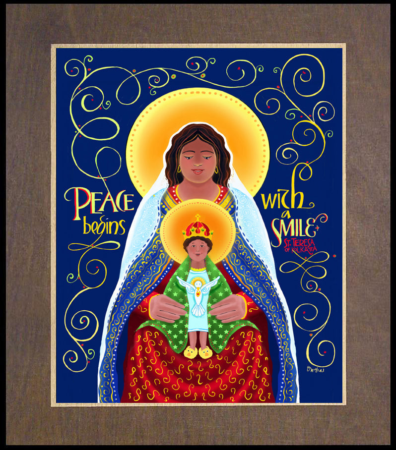 Peace Begins With A Smile - Wood Plaque Premium