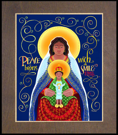 Peace Begins With A Smile - Wood Plaque Premium