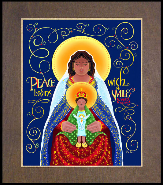 Peace Begins With A Smile - Wood Plaque Premium