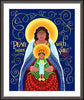 Wall Frame Espresso, Matted - Peace Begins With A Smile by M. McGrath