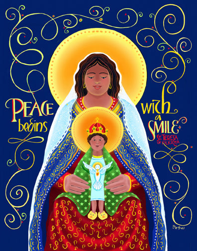 Peace Begins With A Smile - Metal Print