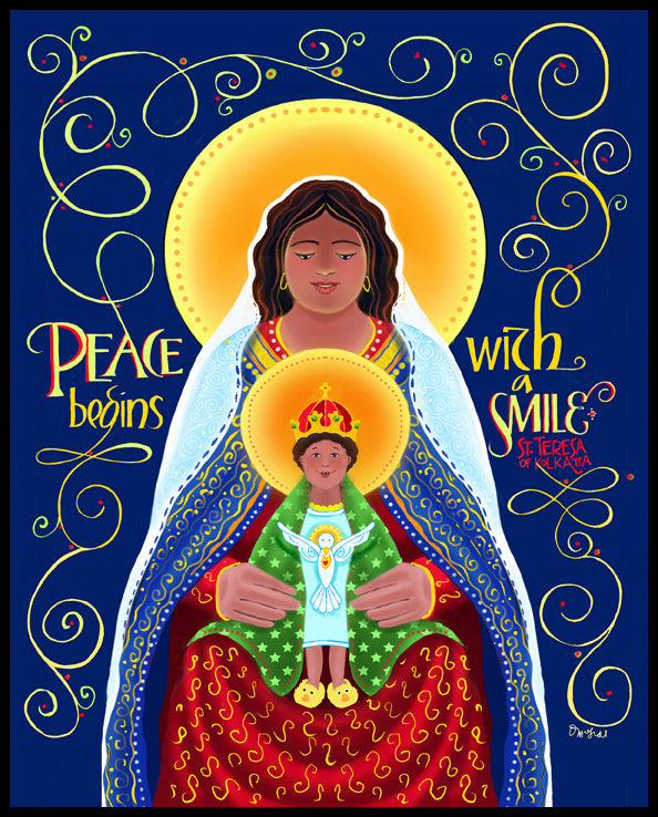 Peace Begins With A Smile - Wood Plaque