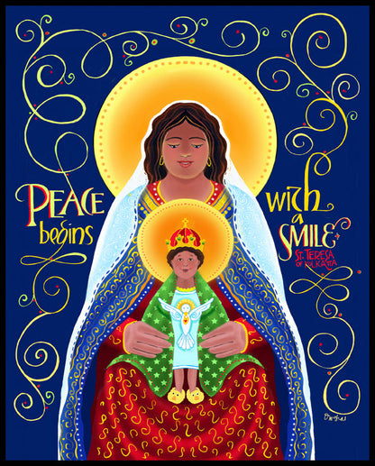 Peace Begins With A Smile - Wood Plaque