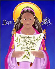 Wood Plaque - St. Phoebe by M. McGrath