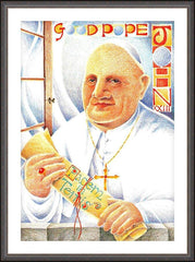 Wall Frame Espresso - St. John XXIII by M. McGrath
