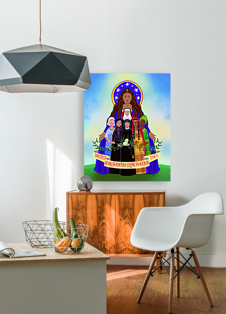Acrylic Print - Mary, Patroness of America by M. McGrath