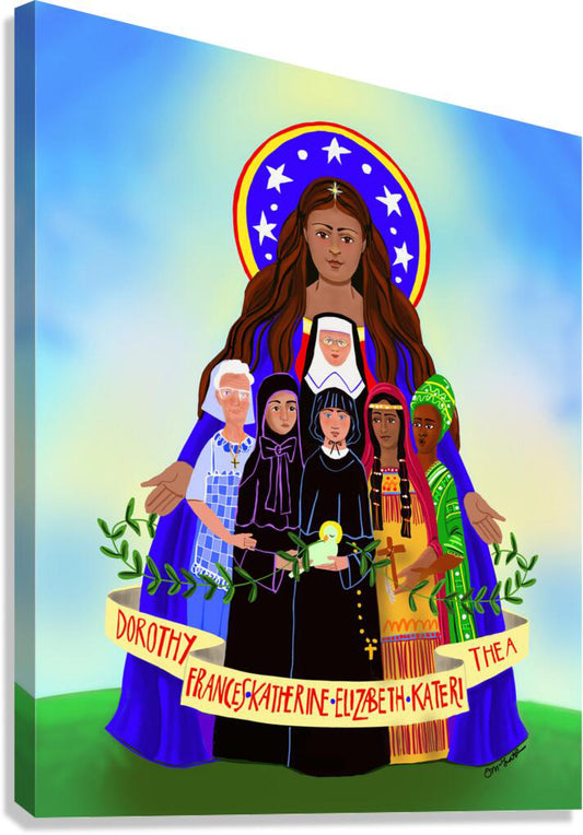 Canvas Print - Mary, Patroness of America by M. McGrath