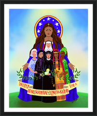 Wall Frame Black - Mary, Patroness of America by M. McGrath