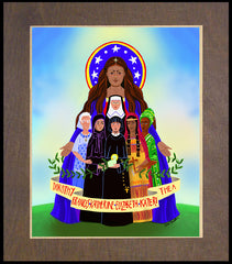 Wood Plaque Premium - Mary, Patroness of America by M. McGrath