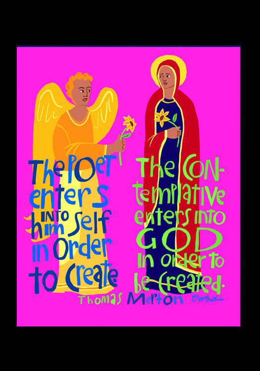 Poet and the Contemplative - Holy Card