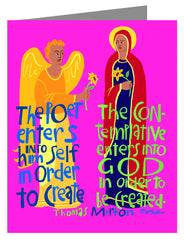 Custom Text Note Card - Poet and the Contemplative by M. McGrath