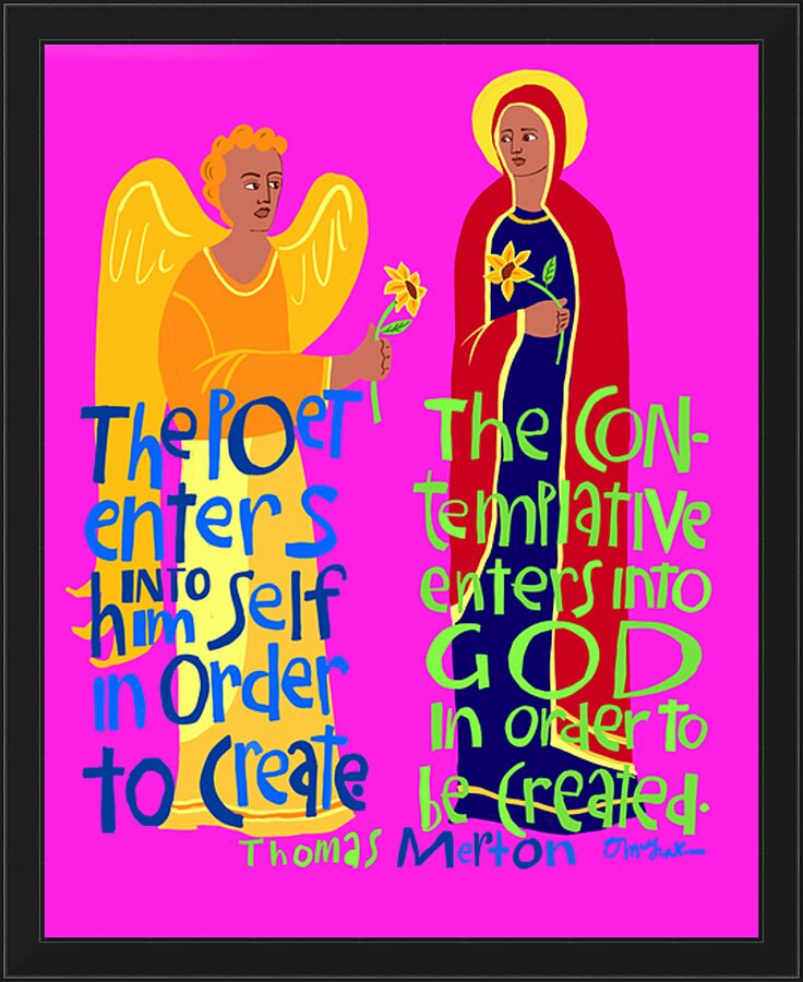 Wall Frame Black - Poet and the Contemplative by M. McGrath