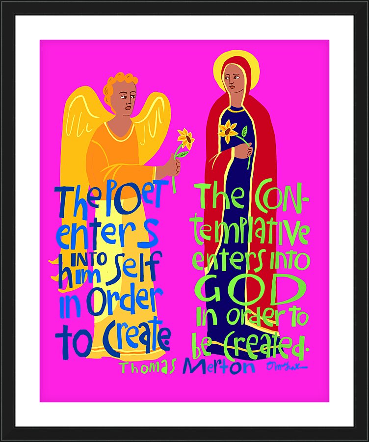 Wall Frame Black, Matted - Poet and the Contemplative by M. McGrath