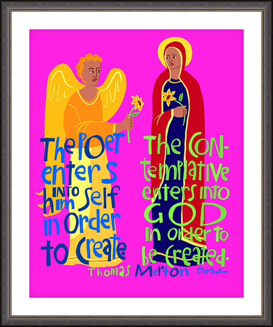 Wall Frame Espresso, Matted - Poet and the Contemplative by M. McGrath