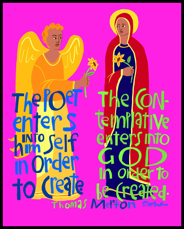 Poet and the Contemplative - Wood Plaque