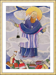 Wall Frame Gold - St. Francis de Sales, Patron of Writers by M. McGrath