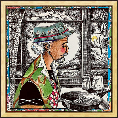 Wall Frame Gold - St. Peter, Patron of Fisherman by M. McGrath