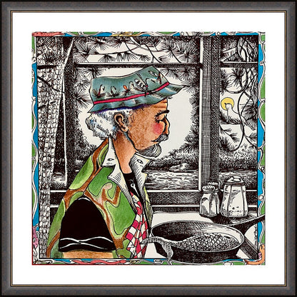 Wall Frame Espresso - St. Peter, Patron of Fisherman by M. McGrath