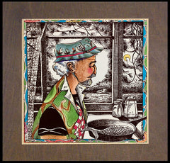 Wood Plaque Premium - St. Peter, Patron of Fisherman by M. McGrath