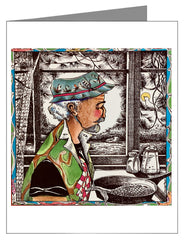 Custom Text Note Card - St. Peter, Patron of Fisherman by M. McGrath