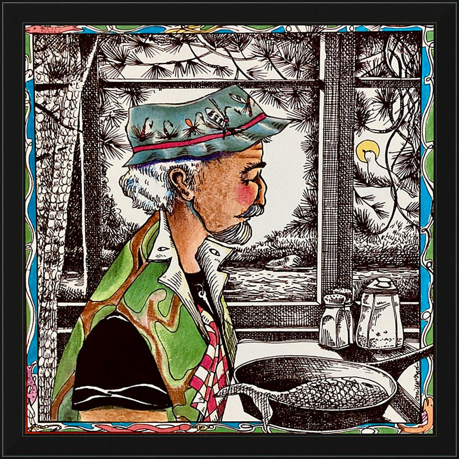 Wall Frame Black - St. Peter, Patron of Fisherman by M. McGrath