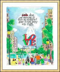 Wall Frame Gold - Pope Francis: Philly Love by M. McGrath