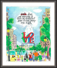 Wall Frame Espresso - Pope Francis: Philly Love by M. McGrath