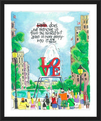 Wall Frame Black - Pope Francis: Philly Love by M. McGrath