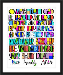 Wall Frame Black - All Creatures Praise the Lord by M. McGrath