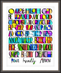 Wall Frame Espresso - All Creatures Praise the Lord by M. McGrath