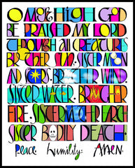Wood Plaque - All Creatures Praise the Lord by M. McGrath