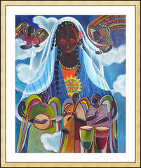 Wall Frame Gold - Mary, Queen of the Angels by M. McGrath